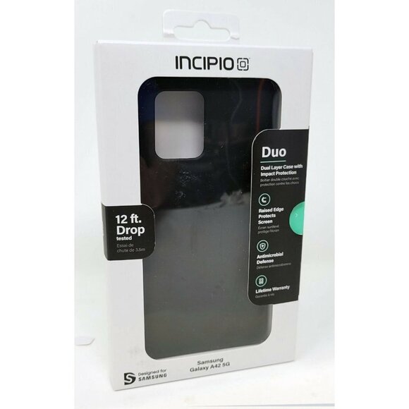 Incipio Duo Dual Layer Case for Samsung Galaxy A42 5G, Drop Tested, Black - Picture 1 of 3
